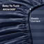 Microfiber Striped Fitted Sheet-114308448-114308449
