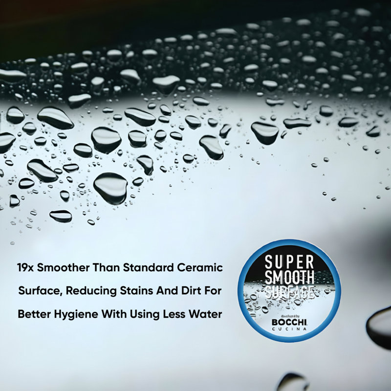 Lusso 90D Ceramic Kitchen Sink, White, Bottom Grid - 895x480mm