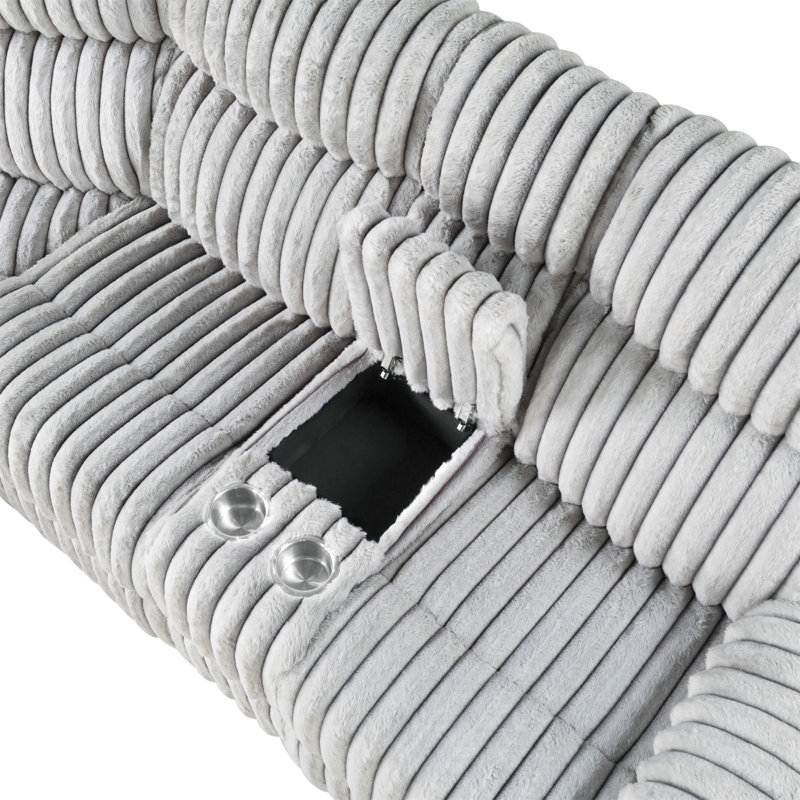 Canapé modulaire, Gris rembourré