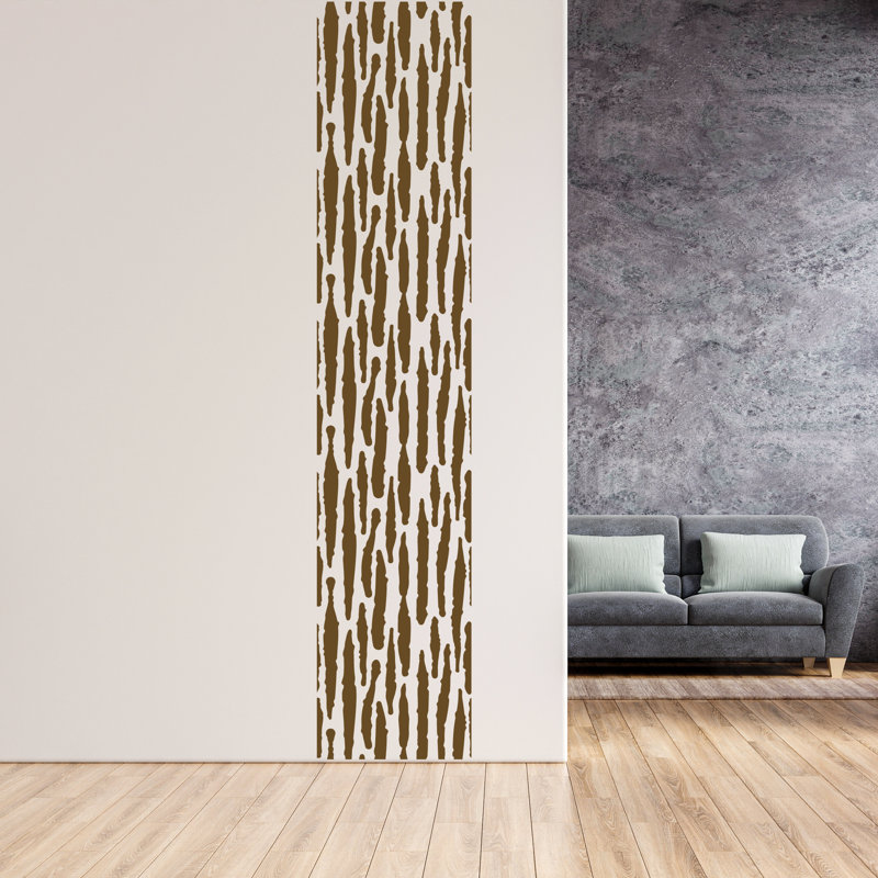 Abstract Non-Wall Damaging Wall Decal, Brown