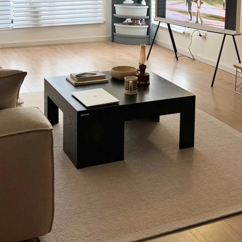 Table basse French Vintage, H 13,8 po x L 39,4 po x l 39,4 po