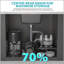 Évier de bar à quartz - Comptoir de cuisine en granite noir 15 x 20 po avec accessoires