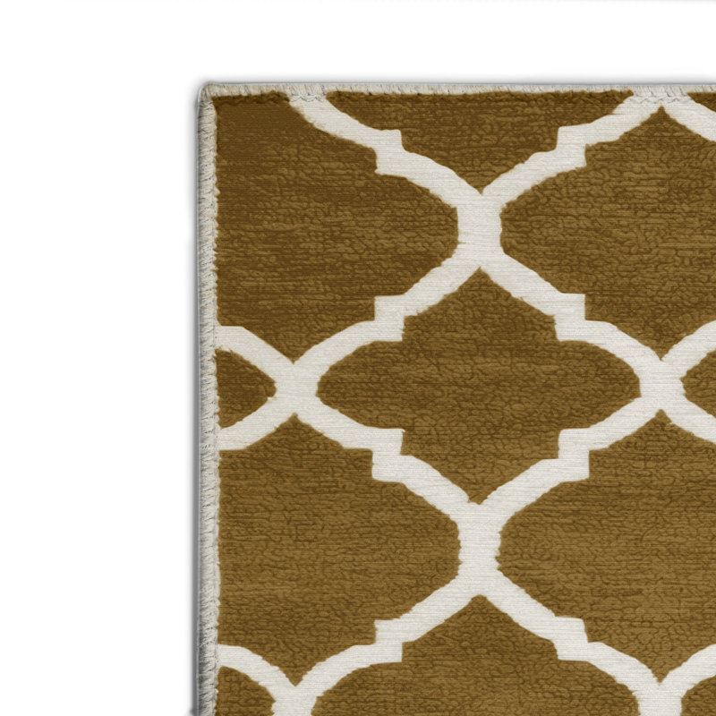 Tapis brun intérieur et extérieur Trellis, Rectangulaire 8 pi x 10 pi