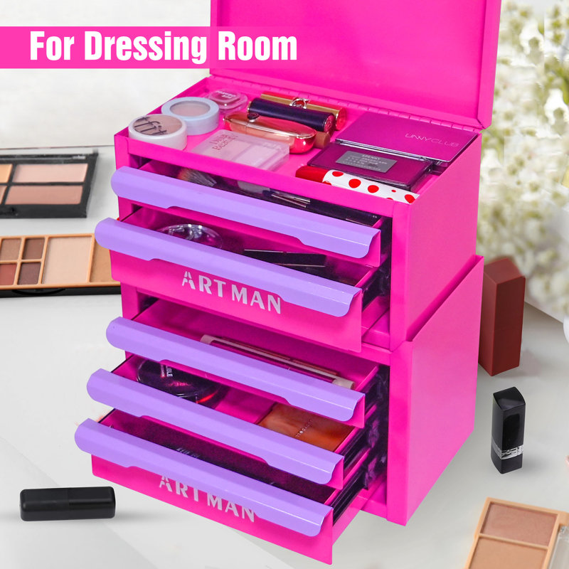 5-drawer Desktop Storage Box – Stackable Desk Organizer, Waterproof Easy-to-clean For Office Workstation/dressing Table/cosmetic/stationery Storage
