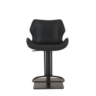 Corrie Swivel Upholstered Adjustable Height Counter Stool with Metal Frame