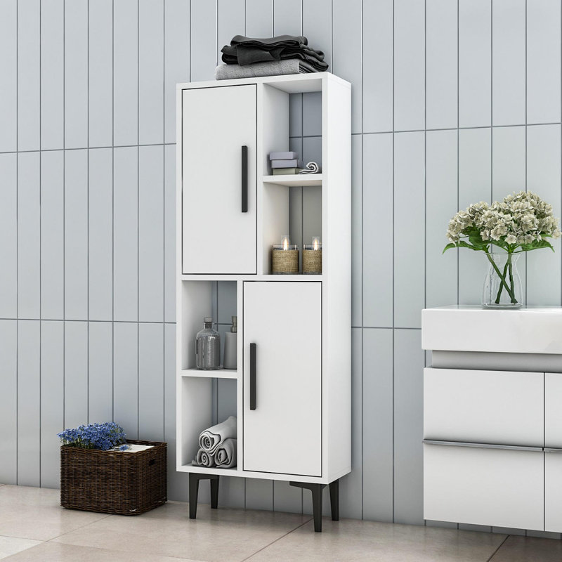 Templin Bathroom Storage, White