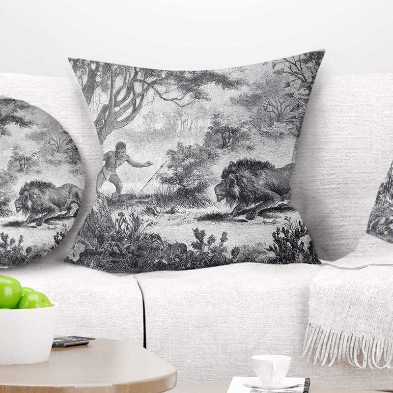 Oreiller en or pour animaux lion, 16 po x 1 po, Coussin décoratif