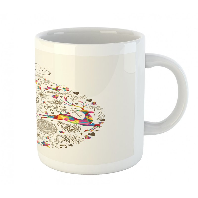Grande tasse à café ornements