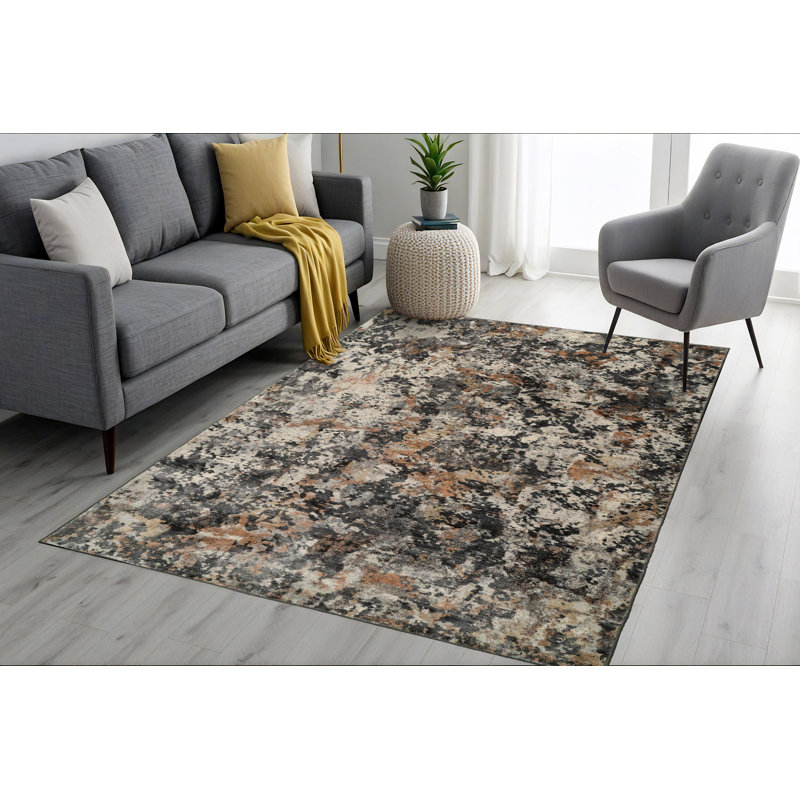 COUTURE 9X12,6 52023-3616 GRIS / CUIVRE, Rectangle 9 pi x 12 pi 6 po