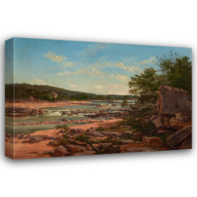 "Marble Falls" by  William Henry Huddle - Gallery Wrap Canvas Wall Art