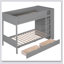 Lit superposé au-dessus de 2 tiroirs et armoire multicouche Kayelin
