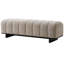 Banc de salle à manger en chenille Oatmeal, capacité de poids de 250 lb, pieds en bois d'hévéa, sièges de 64,79 l, capacité esthétique élégante, contemporain