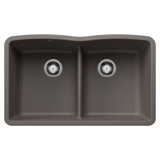 Diamond SILGRANIT 32" L X 19.25'' W Double Bowl Undermount Kitchen Sink with Low Divide