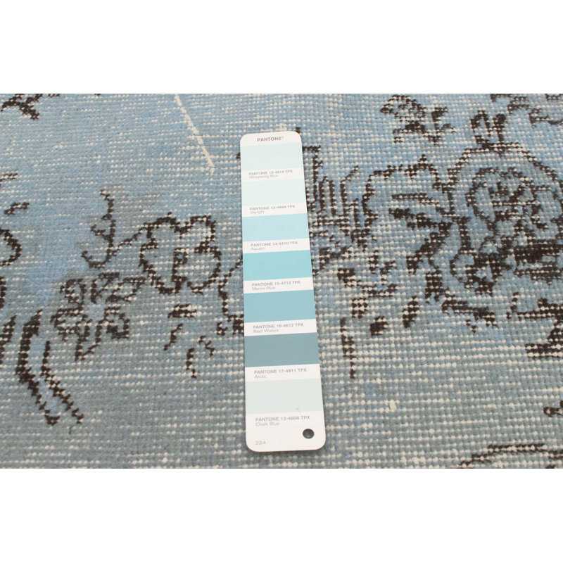 Tapis transitionnel de couleur bleu clair 4 pi 0 po x 6 pi 9 po