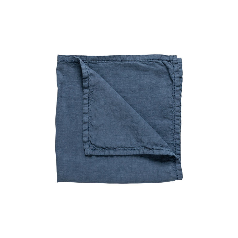 Ajour Luisa Round Napkin, Denim Escuro