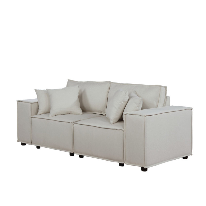 Causeuse moderne en lin Elson