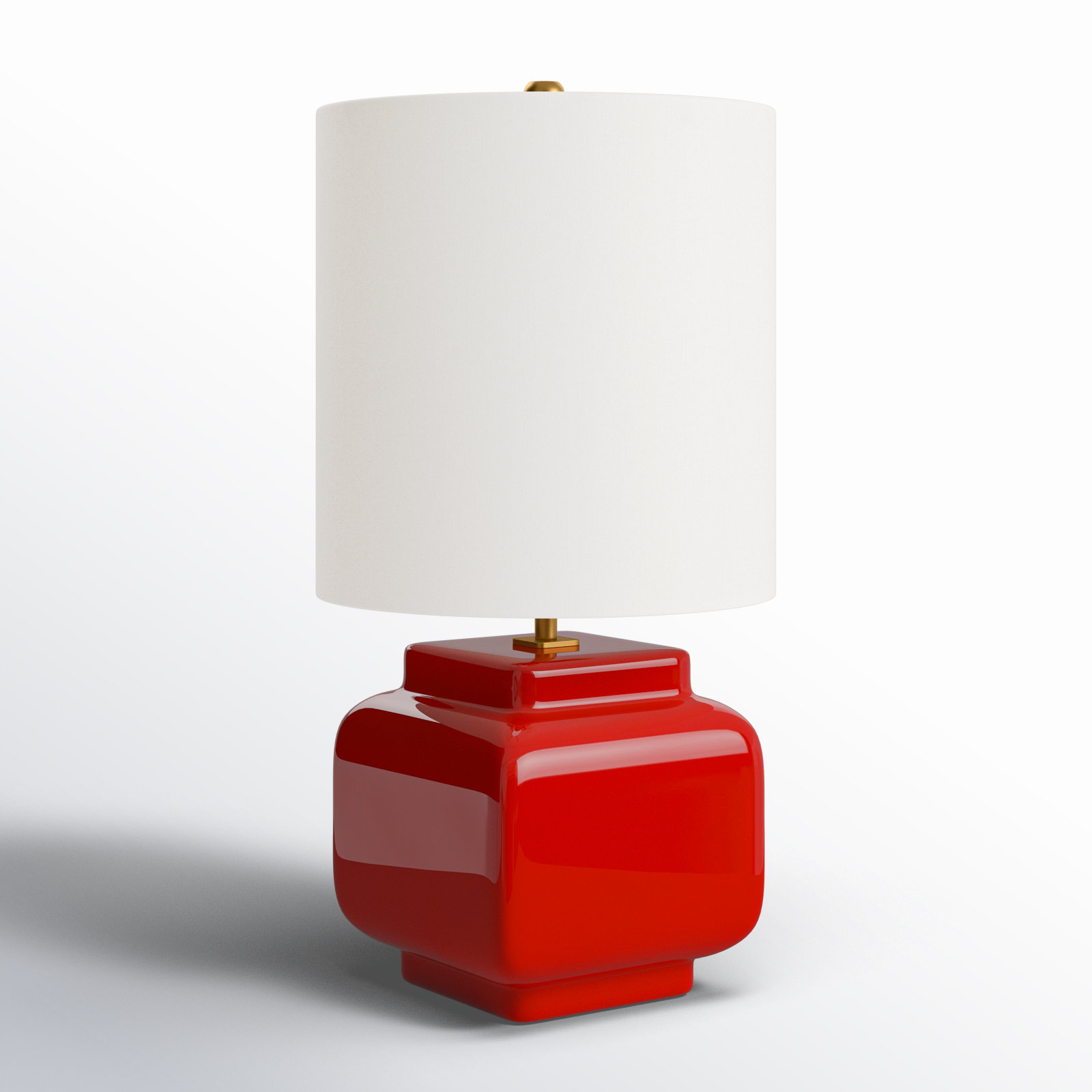 Ceramic Table Lamp, Red