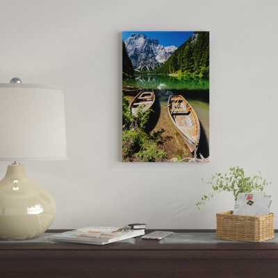 « italie, dolomites, lago di braies » par mikolaj gospodarek, reproduction d’impression sur toile tendue