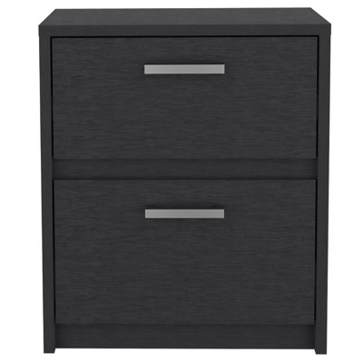 Nightstand Chequered, Two Drawers, Width X 18,9