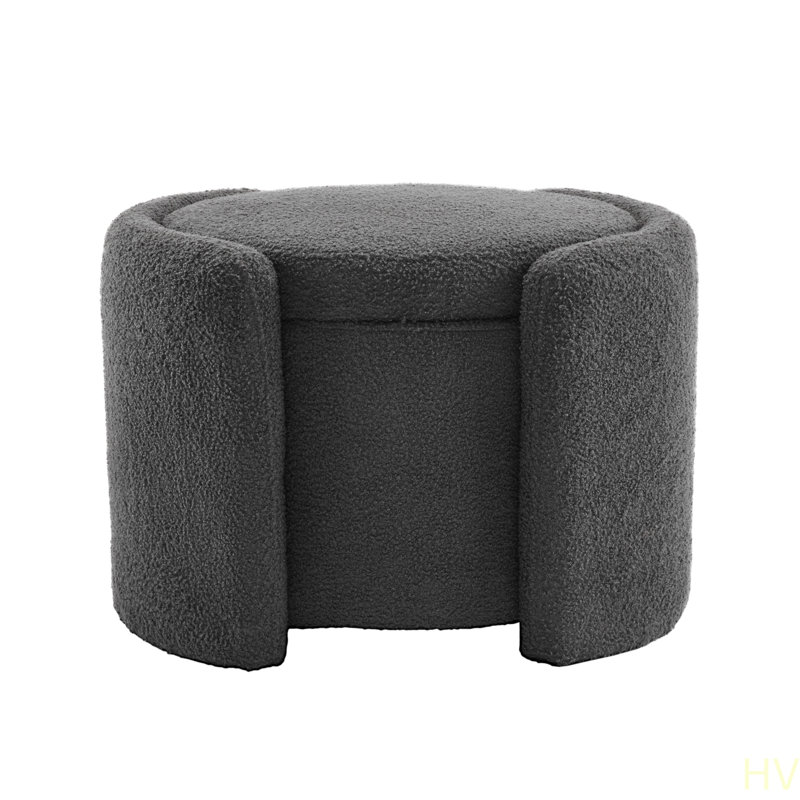 Repose-pieds Cozy Boucle: confort élégant avec rangement dissimulé
