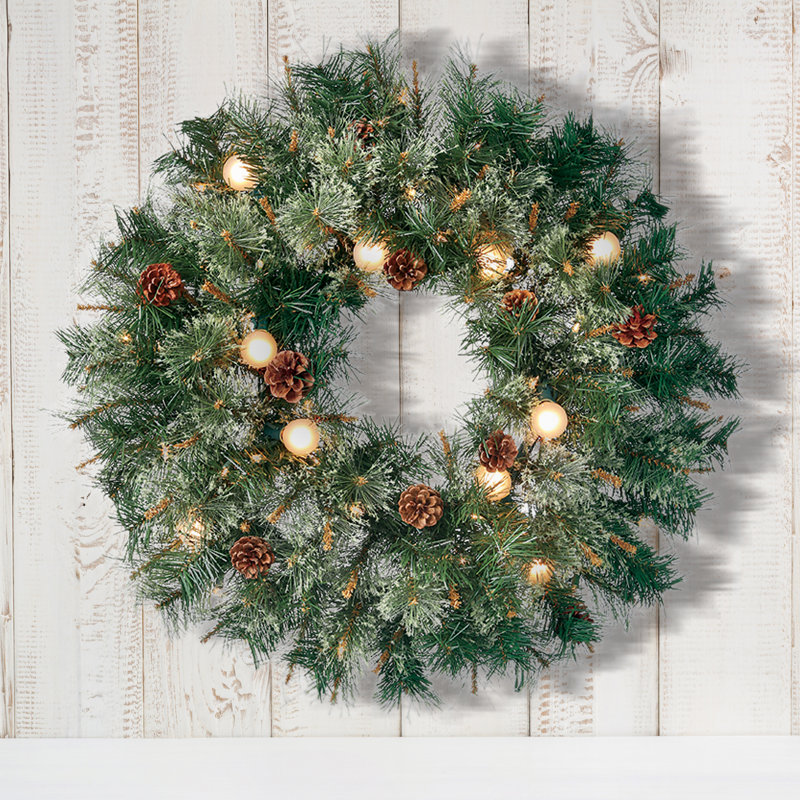Couronne en polychlorure de vinyle (PVC) illuminé scintillant Cottonwood