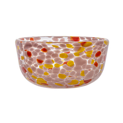 Traver Round Glass Bowl With 4 Pattern Design Styles