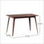 Table de salle à manger de style Mid-Century moderne, structure en bois d'hévéa durable avec pieds évasés, plateau de table en faux bois résistant aux égratignures et aux taches, capacité de poids de 250 lb, table de cuisine compacte facile à assembler-1274166356