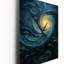 Horloge murale moderne Blue Fury Waves Spiral I - Abstract Spirals-36485727