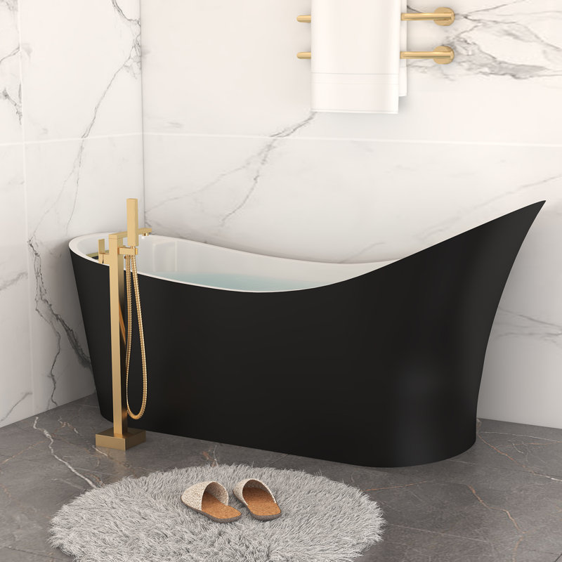 Robinet de baignoire autoportant KDK Home, Doré
