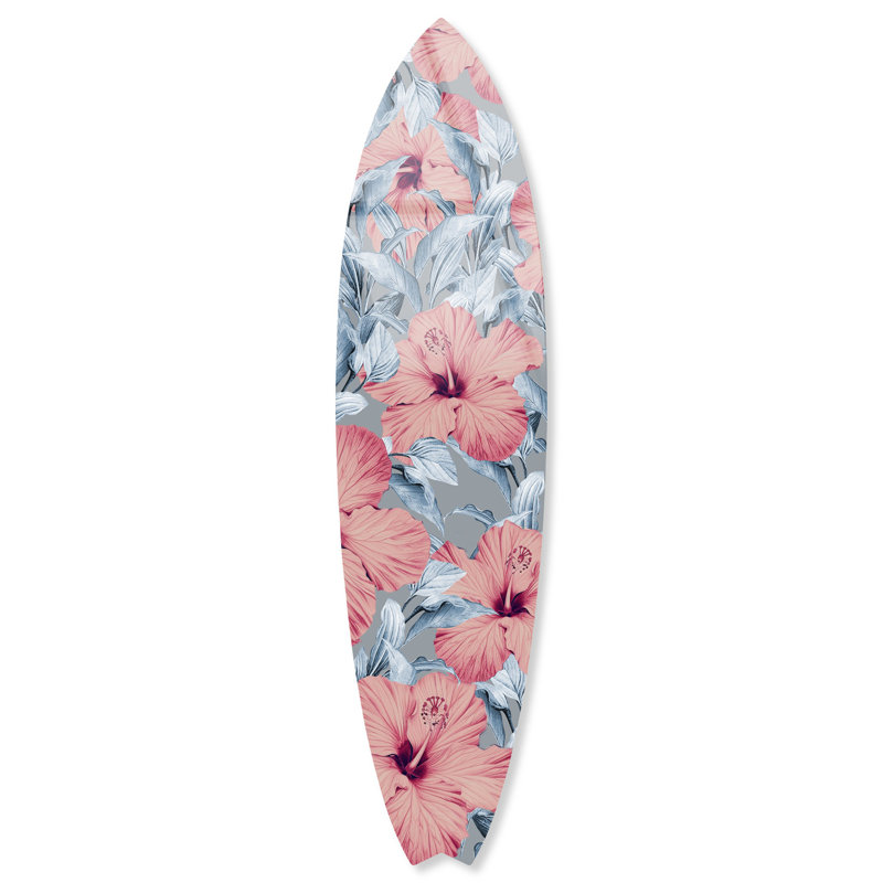 Art mural côtier La Flora, planche de surf par Notoriart