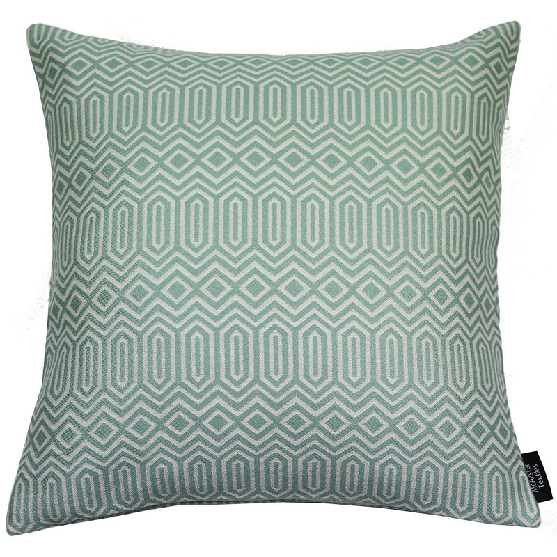 Cynthia Geometric Square Pillow Cover, Duck Egg Blue, 49 x 49 cm