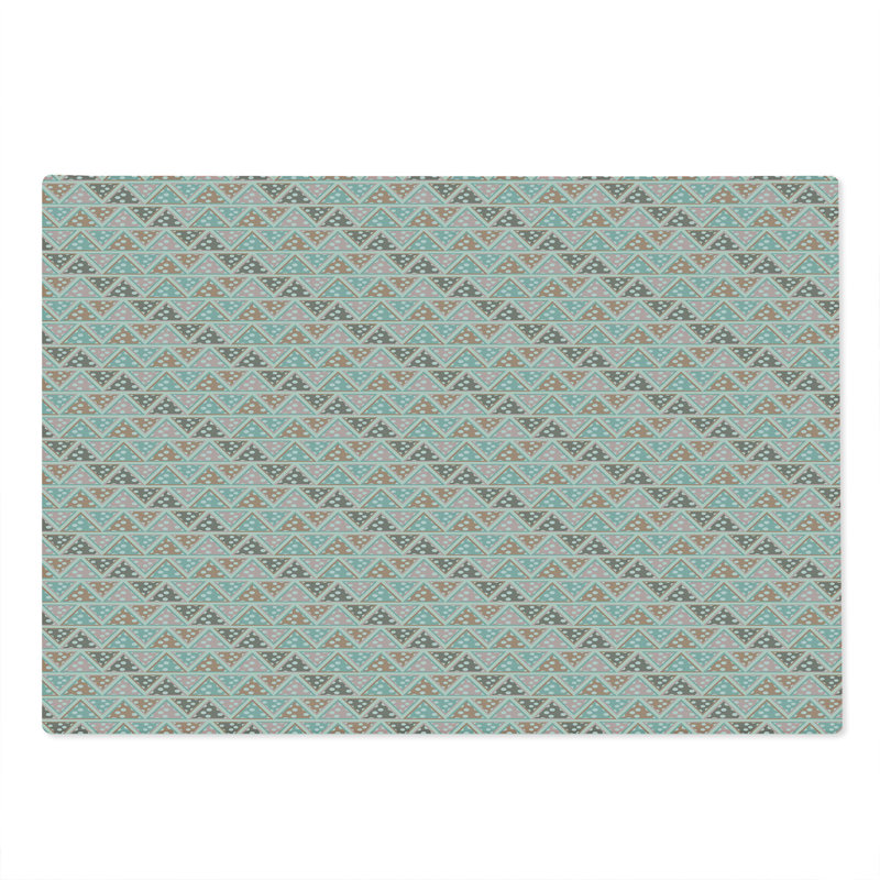 Ambesonne Abstract Cutting Board Large Size Pastel Toned Triangles Multicolor