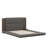 Floor Upholstered Platform Bed With Extended Wood Headboard & Bedside Shelf-1420887788