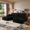 Canapé modulaire en forme de U de 108 po avec repose-pieds, canapé modulaire en velours côtelé avec assise profonde, canapé modulaire en L moderne avec méridienne et canapé rembourré pour la chambre du salon