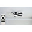 Ventilateurs de plafond de 40 po avec lumières, ventilateur de plafond à profil bas avec lumière et télécommande, plafonnier encastré, réversible, à intensité variable, silencieux, noir pour chambre à coucher