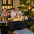  25" H X 52" W Fire Pit Table with Detachable Storage Shelf, 50000 Btu Propane Fire Table With Lid & Cover, Brown-359409606
