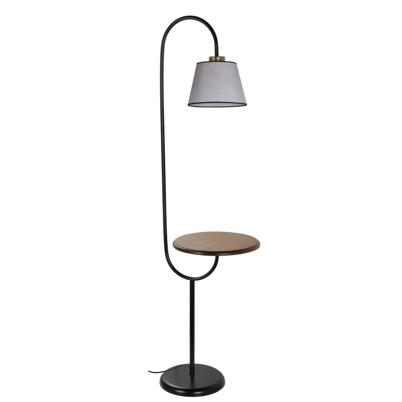 Brentley 160cm Tray Table Floor Lamp, Grey