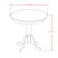 DD20E3E13F734BA1B03991A147E0A6B6 - Ensemble de salle à manger 3 pièces comprenant une table ronde et 2 chaises empilables en similicuir, noyer antique