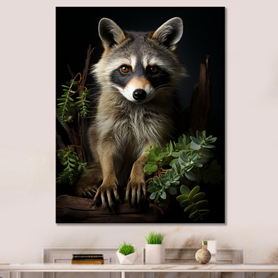 «Vibrant Raccoon Portrait I» sur toile