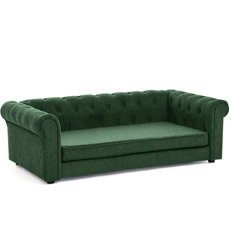 Lit pour chien surélevé Olive, un refuge confortable et confortable pour les grands chiens, Vert olive