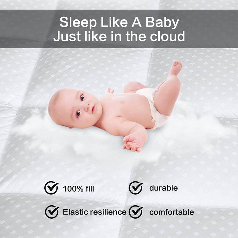 Kamila Quilted Fitted Mattress Pad Cotton Top 8-21" Deep Pocket, Overfilled Down Alternative Filling, Extra-long Twin