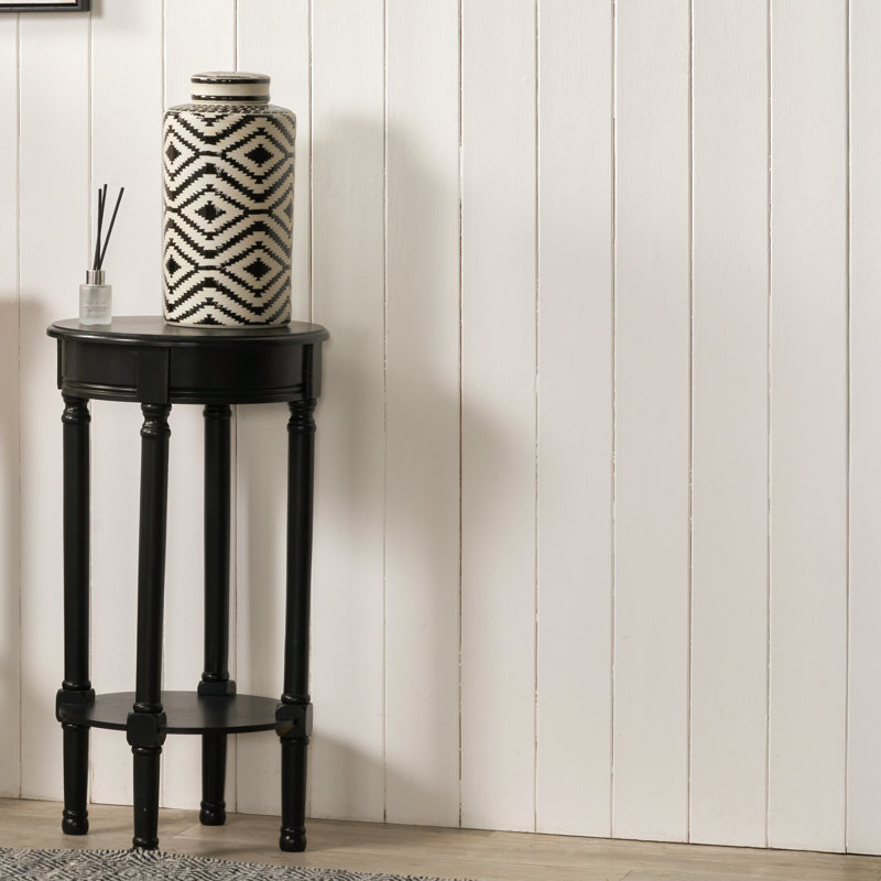 Abree Solid Wood End Table, Black