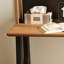 Bureau noyer + bois massif rectangulaire noir + fer-1796014923