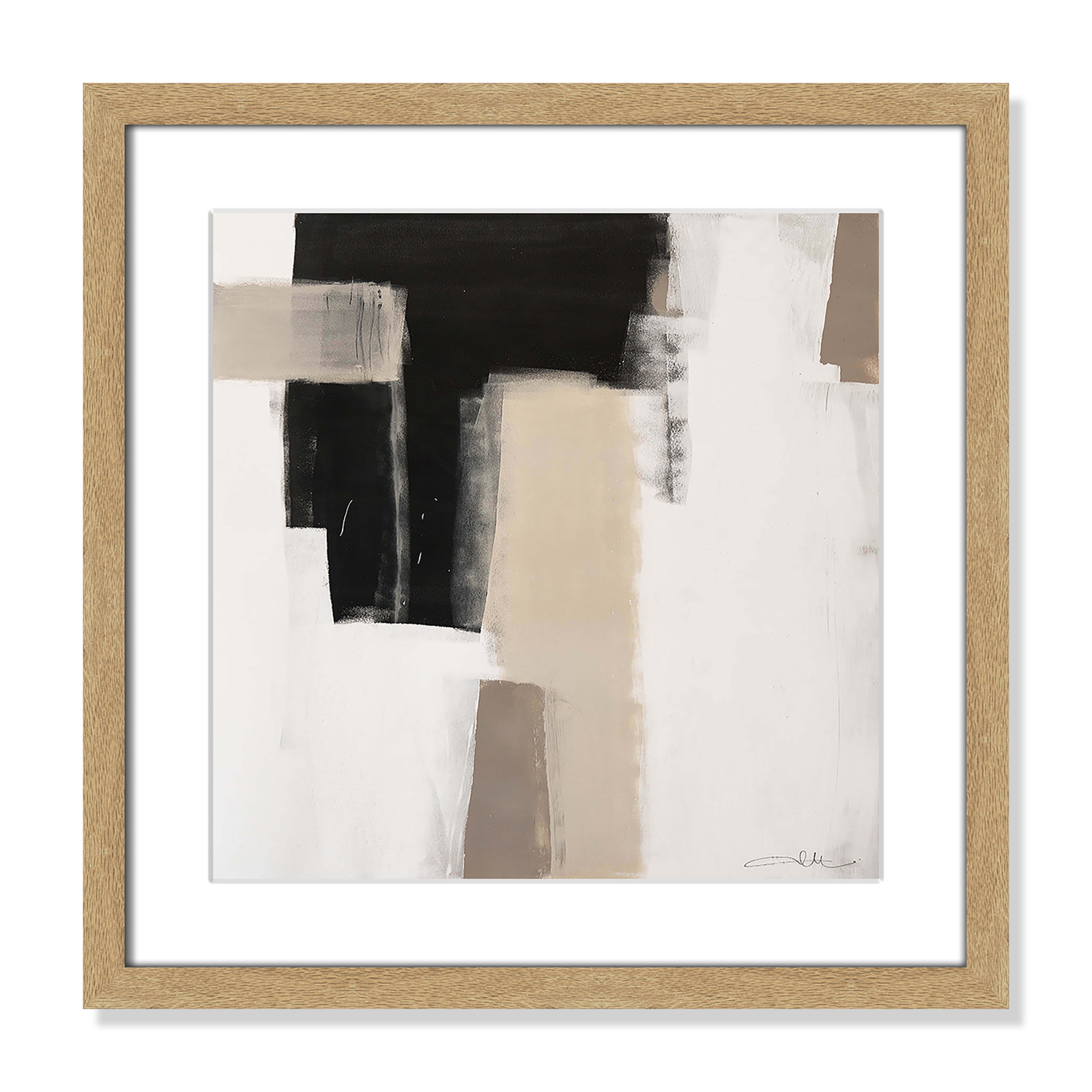 Casa Fine Arts "Earth Scapes I" Print, 17" H x 17" W x 1.25" D, Natural Box Framed