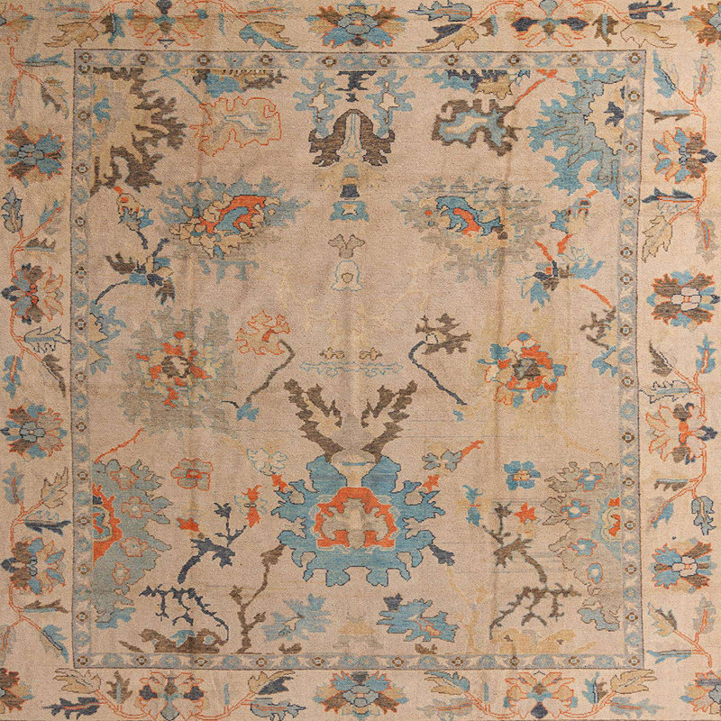 Oriental Indoor Rug, Square 3'