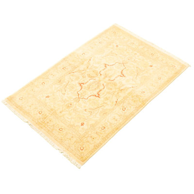 Amol One-of-a-Kind 4'2" X 6'4" 2010s Wool Area Rug in Tan
