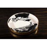 Bianco Nero Round Serving Tray Small