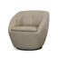 Fauteuil demi-tonneau pivotant en cuir touffeté l 30 po Mechtildis-1855462555
