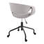 Chaise de travail en métal noir et tissu gris-1470844686