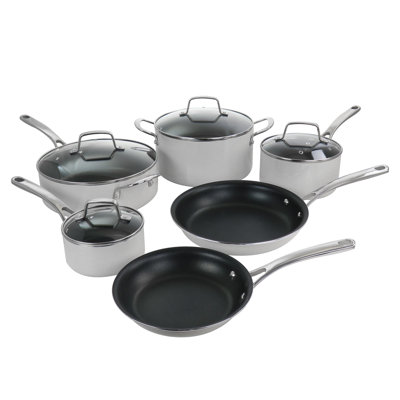 Batterie de cuisine antiadhésive en aluminium 10 pièces Martha Stewart
